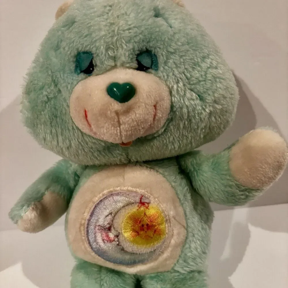 Care Bears Bedtime Bear Aqua Blue 1983 Vintage Kenner 12 inches tall 80s